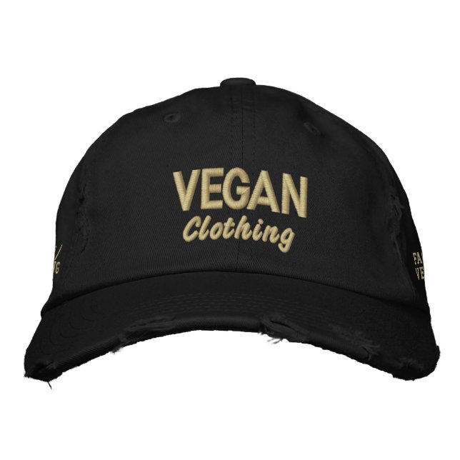 Casquette Brodée Vêtements VEGAN déçus (Devant)