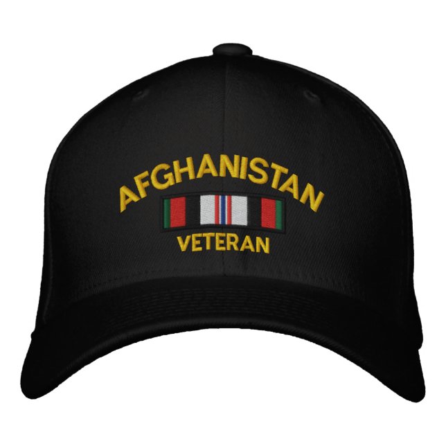 Casquette Brodée vétéran de l'Afghanistan (Devant)