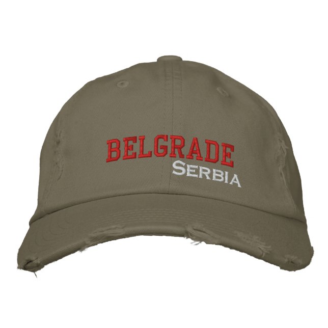 Casquette Brodée Ville de Belgrade Serbie (Devant)