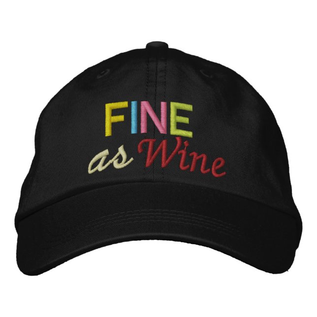 Casquette Brodée Vin fin par SRF (Devant)