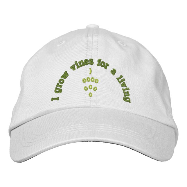 CASQUETTE BRODÉE VIN, VIN, RAISINS, (Devant)