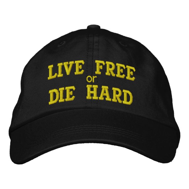 Casquette Brodée VIVRE LIBRE ou mourir dur (Devant)