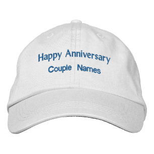 Casquette Brodée Vœux personnalisés de Couple de Noms de Chapeaux d