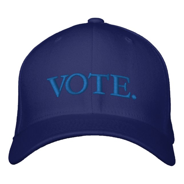 Casquette Brodée Vote bleu moderne élégant (Devant)