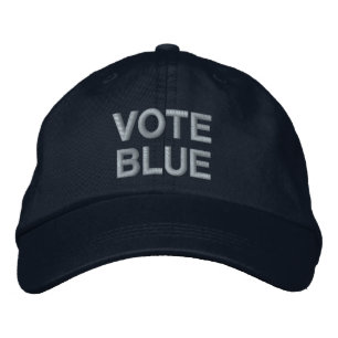 Casquette Brodée Vote Blue bold texte politique