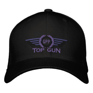Casquette Brodée Votre étoile Monogram Aviation Laurels Pilote Aile