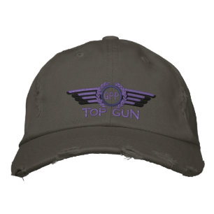 Casquette Brodée Votre étoile Monogram Aviation Laurels Pilote Aile