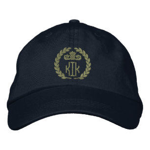 Casquette Brodée Votre Monogramme Jusqu'à 3 Lettres Laurels Broderi
