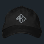 Casquette Brodée Votre monogramme personnalisé<br><div class="desc">Brodé monogrammed personnalisable casquette facile à personnaliser avec votre propre monogramme personnalisé gratuitement .. de Ricaso</div>