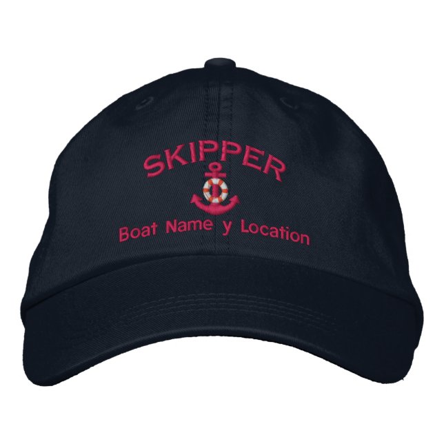 Casquette Brodée Votre nom de bateau Votre nom unique comme vous êt (Devant)