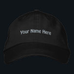 Casquette Brodée Votre nom ici Personnalisé Belle Couleur Noire<br><div class="desc">Tapez votre nom Texte ou Word Casquettes,  Black Color Casquettes Il est Cool et beau brodé Casquette brodé Élégant brodé</div>