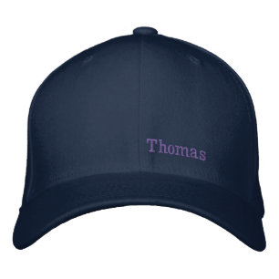 Casquette Brodée Votre nom, minimaliste violet simple
