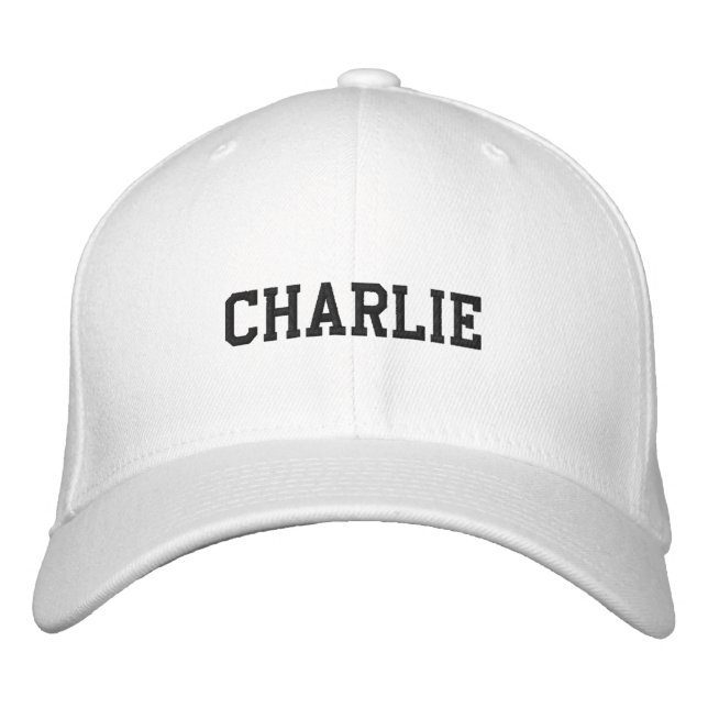 Casquette Brodée Votre nom | Moderne élégant classique Athlétique N (Devant)