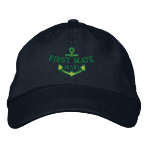 Casquette Brodée Votre nom sur l'Ancre nautique Broderie premier ma