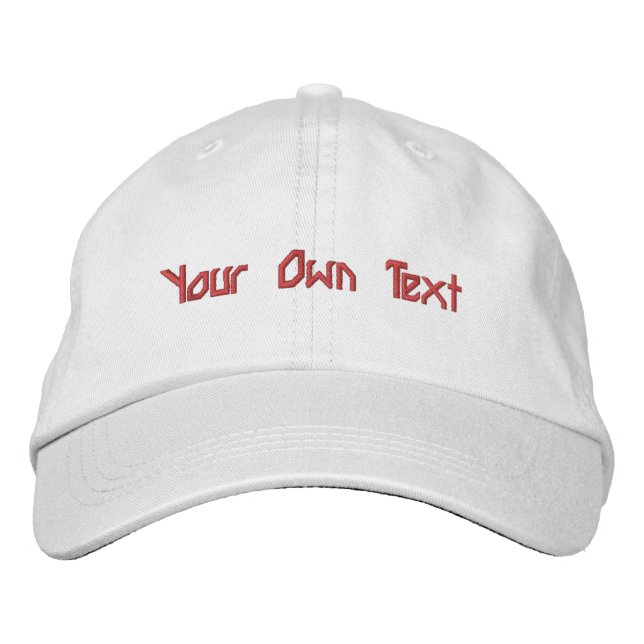Casquette Brodée Votre propre texte exceptionnel excellent Beau-Cha (Devant)