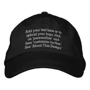 Casquette Brodée Votre texte / Ajouter un logo pour l'employé de ma