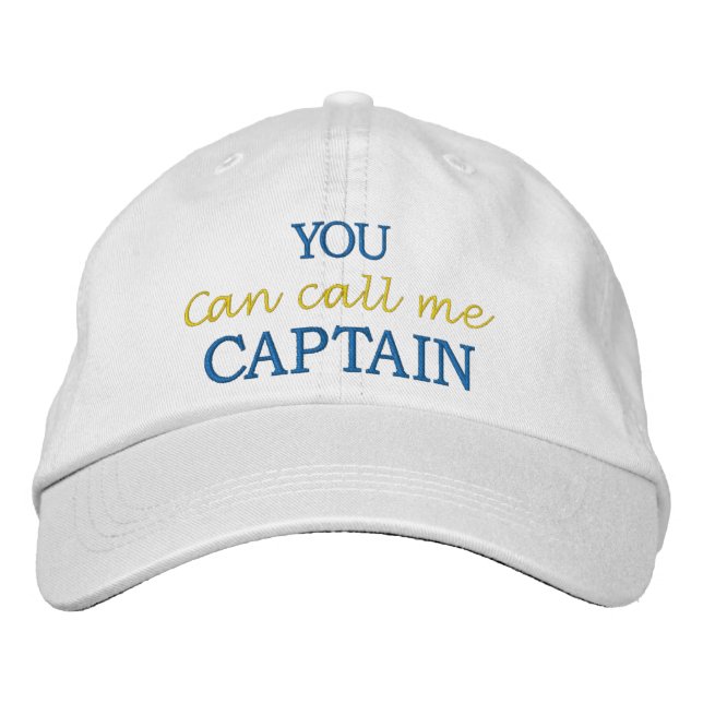 Casquette Brodée Vous Pouvez M'Appeler Capitaine (Devant)