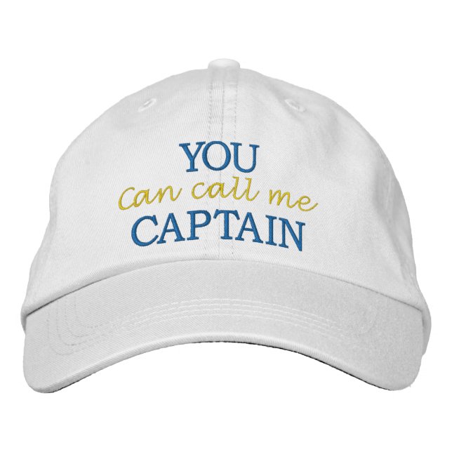 Casquette Brodée Vous Pouvez M'Appeler Capitaine (Devant)