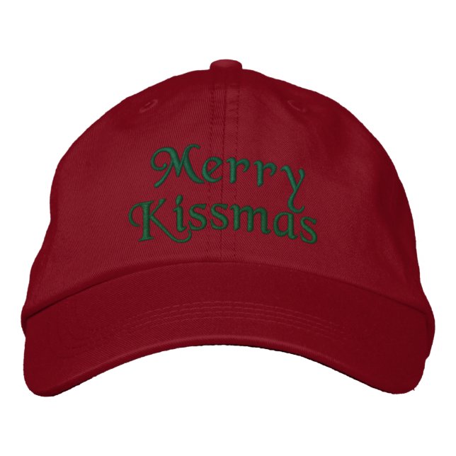 Casquette Brodée WagsToWish_Merry Kissmas (Devant)