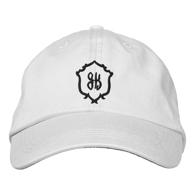 Casquette Brodée Wedding Crest Monogram Embroidered Baseball Cap (Devant)