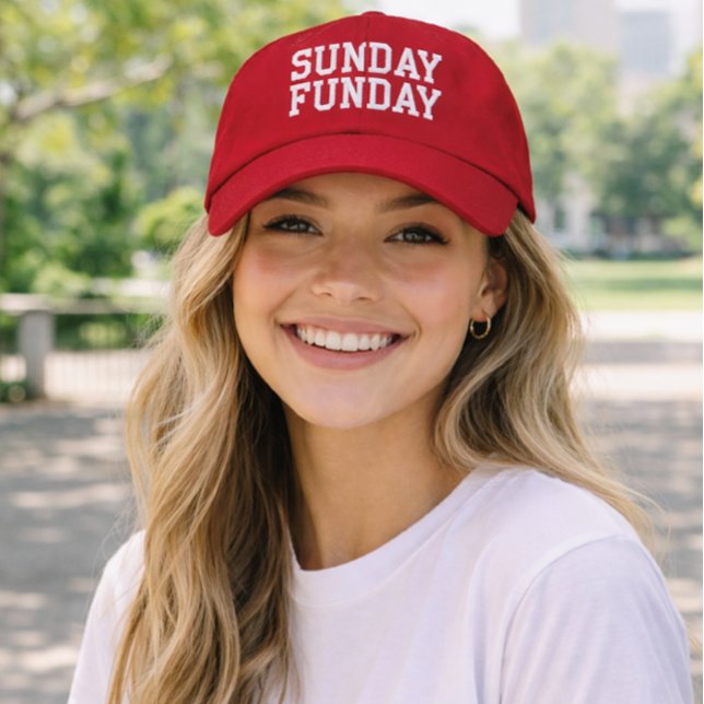 Casquette Brodée Week-end de football 'Sunday Funday', Cadeau pour  (Créateur téléchargé)
