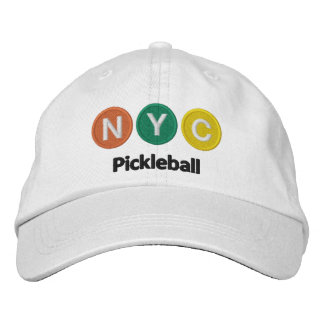 Casquette Brodée Wh et NYC de couleur claire Pickleball