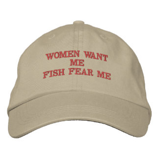Casquette Brodée Women Want Me Fish Fear Me Baseball Hat
