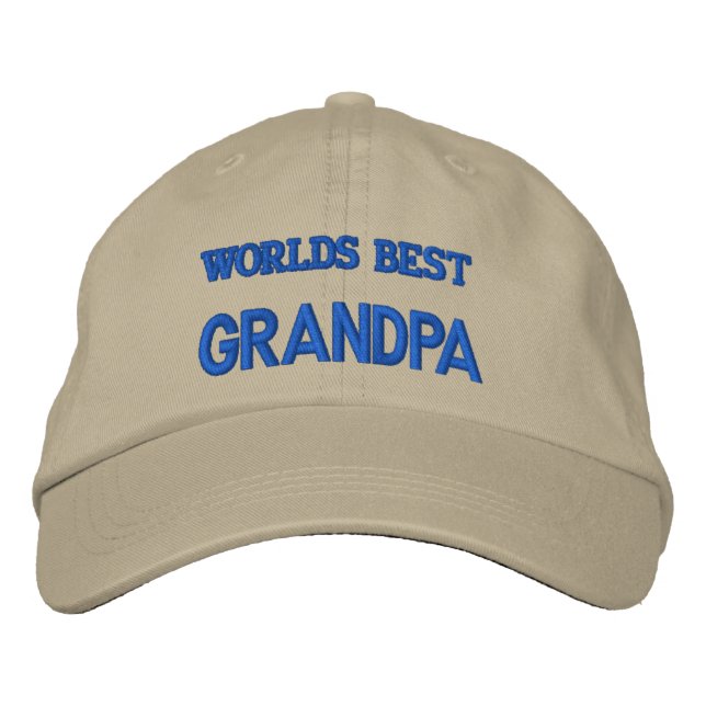 CASQUETTE BRODÉE WORLDS BEST GRANDPA (Devant)