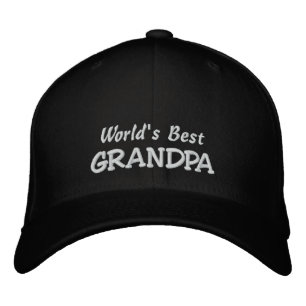 Casquette Brodée World's Best GRANDPA-Ajouter un message court!
