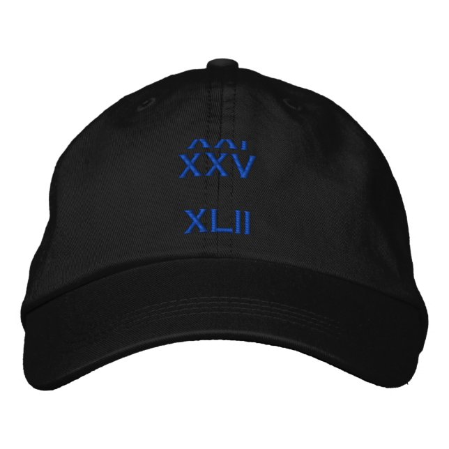 CASQUETTE BRODÉE XXI XXV XLII (Devant)