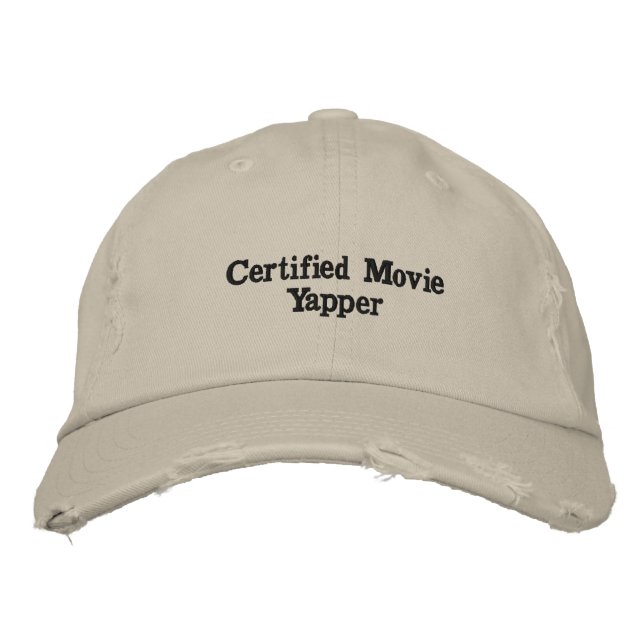 Casquette Brodée Yapper de film certifié (Devant)