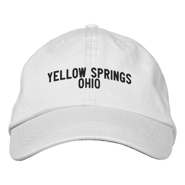 Casquette Brodée YELLOW SPRINGS Ohio Chapeau (Devant)