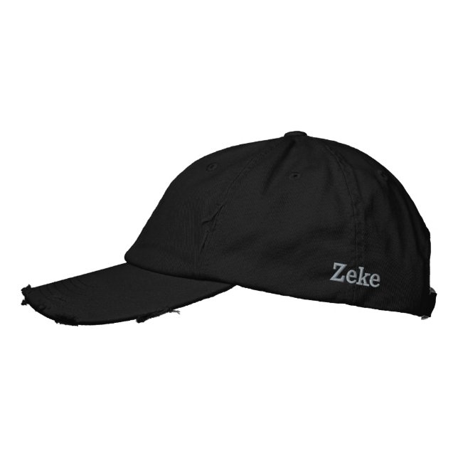 Casquette Brodée "Zeke" nom masculin brodé, (Gauche)