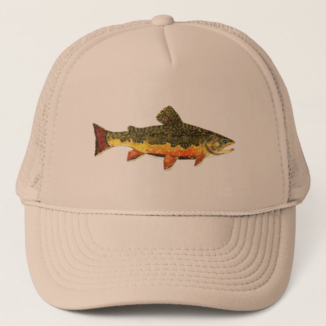 Casquette Brook Trout Fish Painting (Devant)