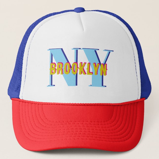 Casquette BROOKLYN NY bleu gris bklyn élégant (Devant)
