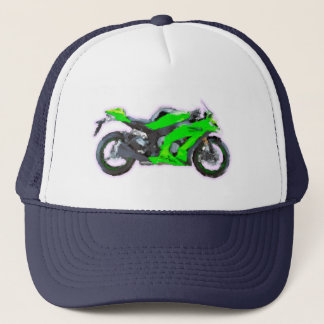 Casquette Brosse peinte à la main d'art de Kawasaki Ninja ZX
