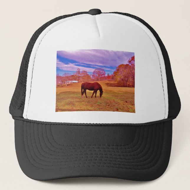 Casquette > Brown dans un champ de couleur onirique (Devant)