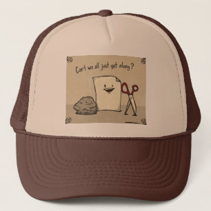 Casquette Brown de ciseaux de papier de roche
