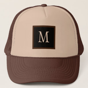 Casquette Brown et Tan Custom Single Initial Classic