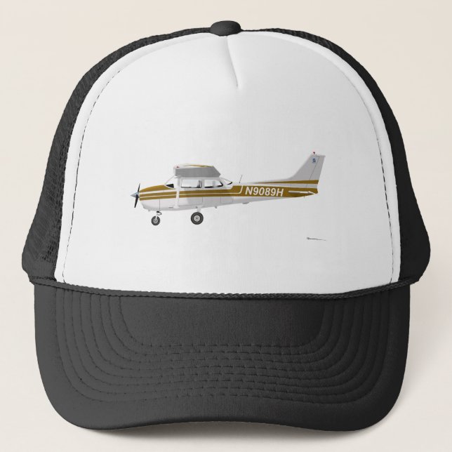 Casquette Brun de Cessna 172 Skyhawk (Devant)