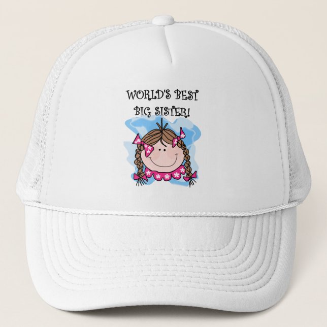Casquette Brunette World's Best Big Sister Tshirts and Gifts (Devant)
