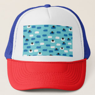 Casquette Brush course sans couture motif, dessiné à la main