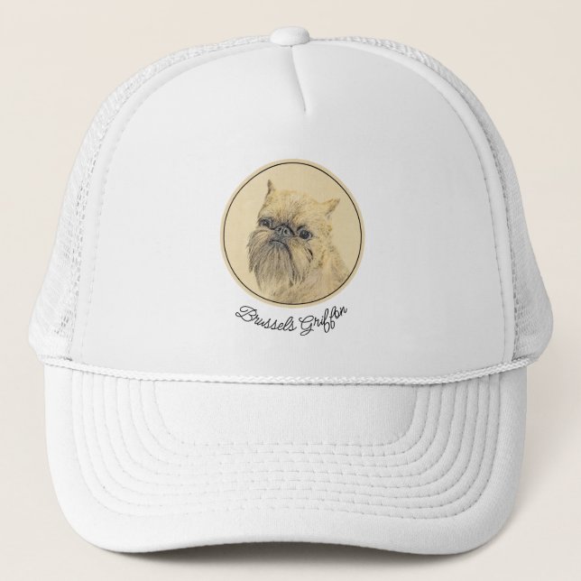 Casquette Bruxelles Griffon Rough Paining - Art Chien origin (Devant)