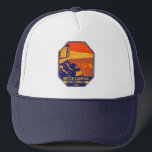 Casquette Bryce Canyon National Park Utah Inspiration Point<br><div class="desc">Bryce Canyon vector artwork design. The park is a sprawling reserve in southern Utah,  known for crimson-colored hoodoos,  which are spire-shaped rock formations.</div>
