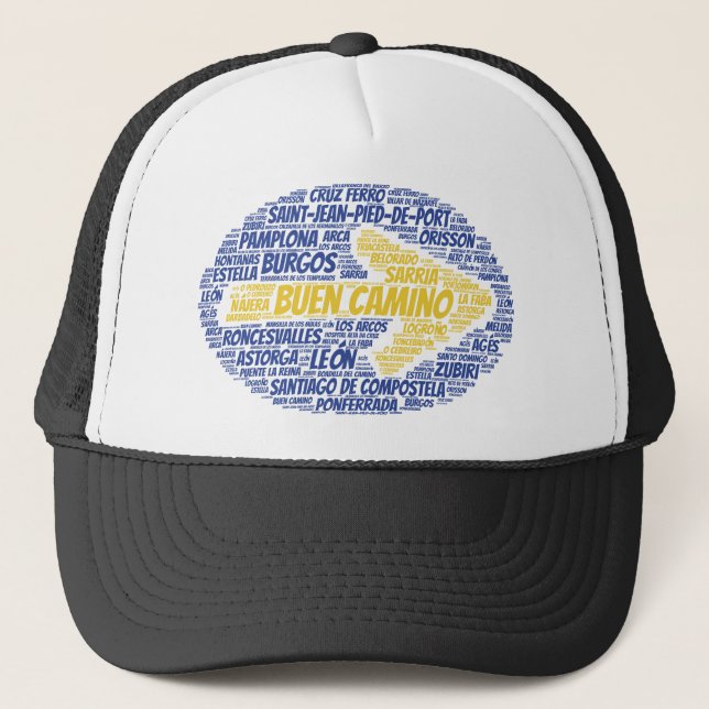Casquette Buen Camino Word Art (Devant)