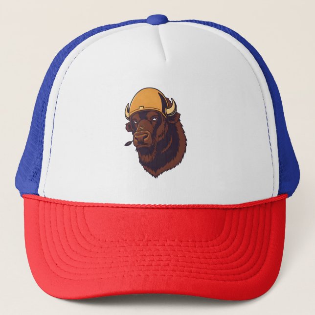 Casquette Buffle avec un Casque (Devant)