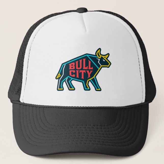 Casquette Bull City Neon Bull - Moderne Durham Caroline du N (Devant)