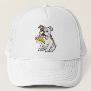 Casquette Bulldog avec morceau de pizza