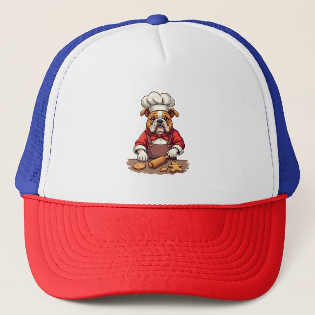 Casquette Bulldog Gingpain Chef chien (Devant)