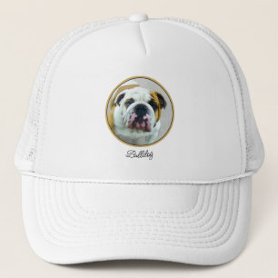 Casquette Bulldog Painting - Joli art original chien